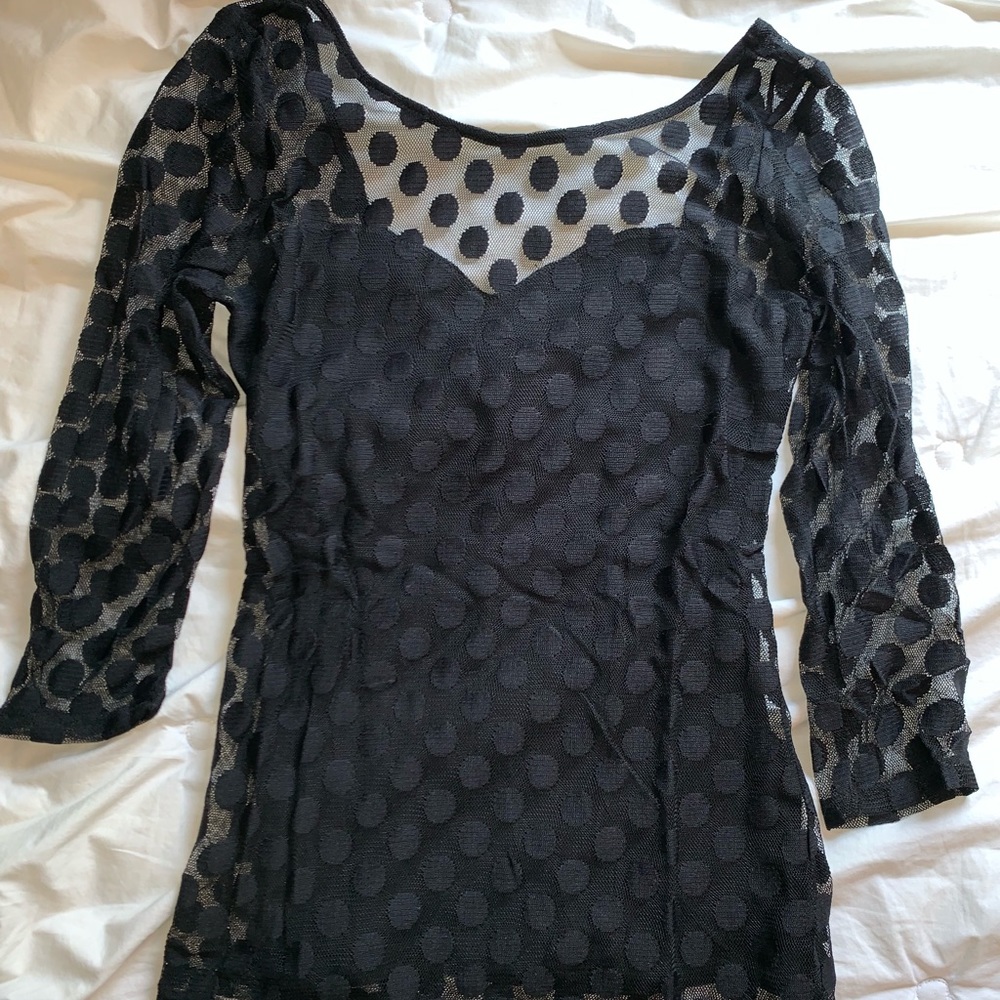Guess black 3/4 sleeve shirt